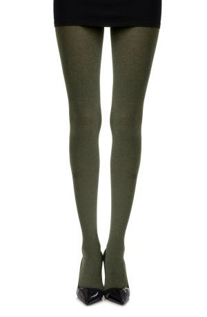 Zohara Heather Green Opaque Tights