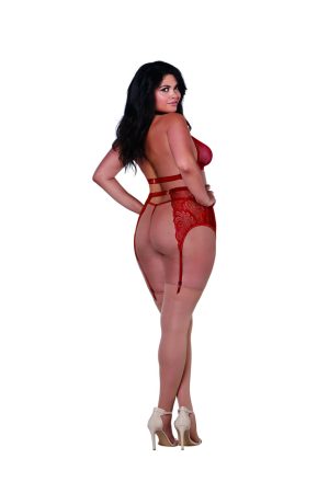 Dreamgirl - Dreamgirl Women's Plus Size Fishnet and Lace Four-Piece Set - DG11776X