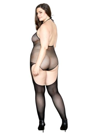 Hosiery Bodystocking W/ Crisscross Detail - GL37540X