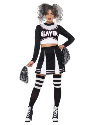 Fever Gothic Cheerleader Costume, Black - FV47572
