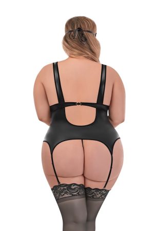 Cupless Merry Widow & G-String w/ 2pc. Bondage Set - MSL704