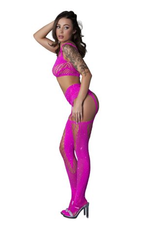 Exposed - Exposed Bra, Garter Stocking & G-String Set - MSS169